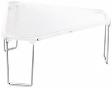 mDesign Plastic/Steel Corner Stackable Rack, Storage Organizer Shelf for Bathroom, Vanity, Countertop, Sink, Cabinet, Holds Makeup, Shower Accessories, Ligne Collection - 4 Pack - Clear