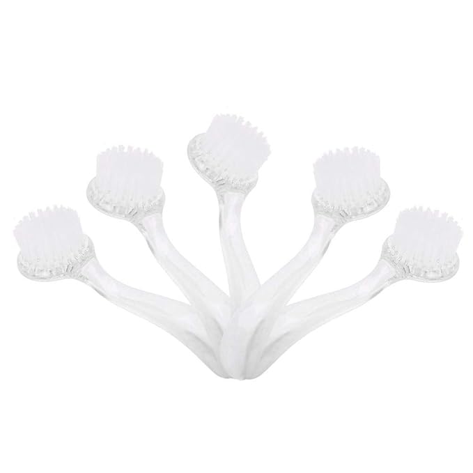 5Pcs Soft Nail Dust Cleaning Brush, Nail Nail Dust Brush Nail Brushes Manicure Diy Tool For For Salon And Home(White)