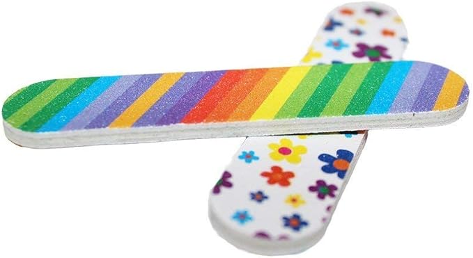 (1 Dozen) Colorful Girly Mini Emery Board Nail Files