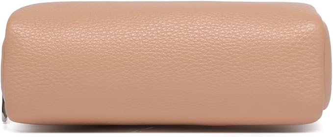 Makeup Bag Large Capacity Women's Classic Black Wash Bag Adjustable Partition Wash Brush and Cosmetic Carrying Bag (Camel pink)