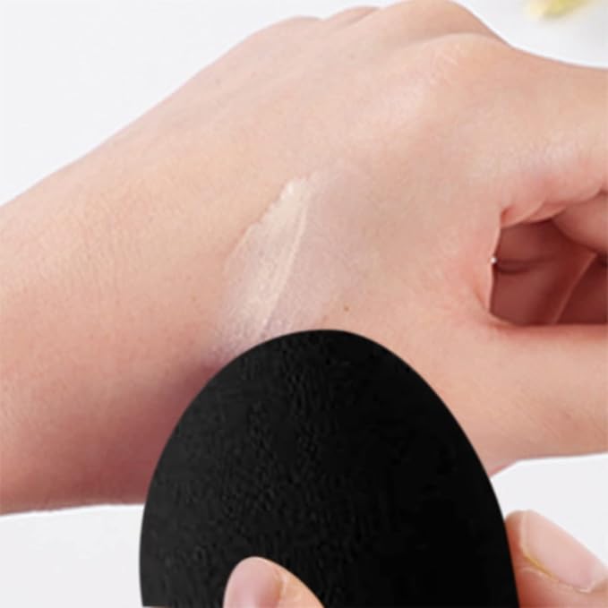 Beauty Blender Makeup Sponge - 12 Pcs Makeup Sponge Set with Beauty Foundation Sponge Blender Holder, Flawless for Liquid, Cream, and Powder, Multi-Colored Makeup Sponges. (black)