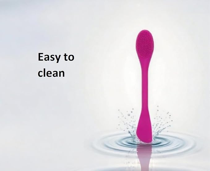 Silicone Cleansing Brush 2pcs(Purple),Mask Applicator and Skincare for Pore Cleansing,Exfoliating Face Scrubber,Makeup Removal Brush