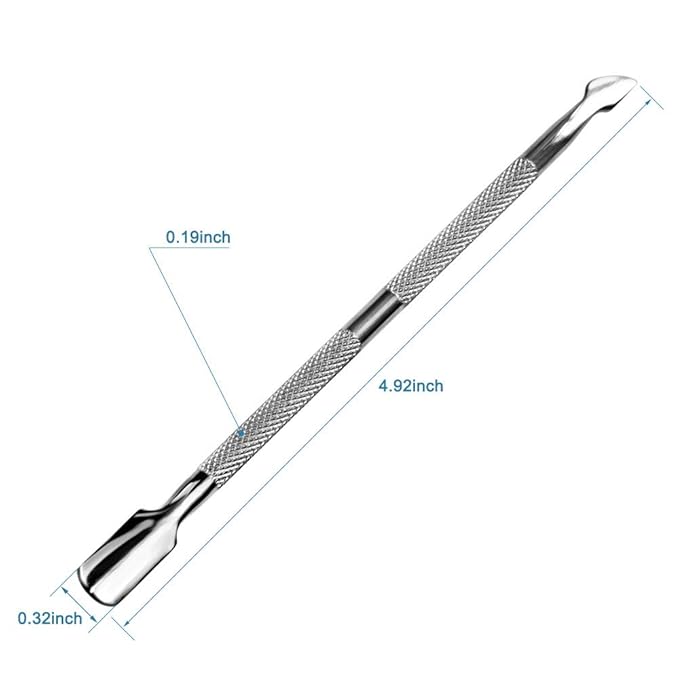 Professional Cuticle Pusher and Cutter, Cuticle Trimmer & Cuticle Remover, 2-Piece Manicure Tools Set for Fingernail and Toenail