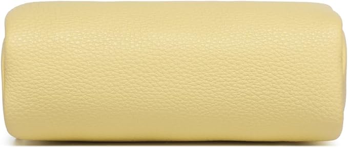 Makeup Bag Large Capacity Women's Classic Black Wash Bag Adjustable Partition Wash Brush and Cosmetic Carrying Bag (Pearl Yellow)