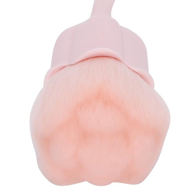 Nail Dust Brush Rose Shaped Elegant Nail Cleaning Dust Removal Makeup Loose Powder Blush Brush for Nail Salon and Household Use(08)