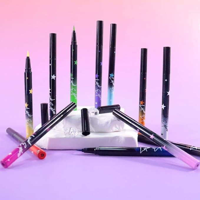 evpct Green Matte Liquid Eyeliner Waterproof Smudge Proof, Green Eye Liner Liquid Liner for Face Body Paint, Long-lasting Eyeliner Waterline Thin Quick-dry Eyeliners Pencil Eye Makeup Stay all Day