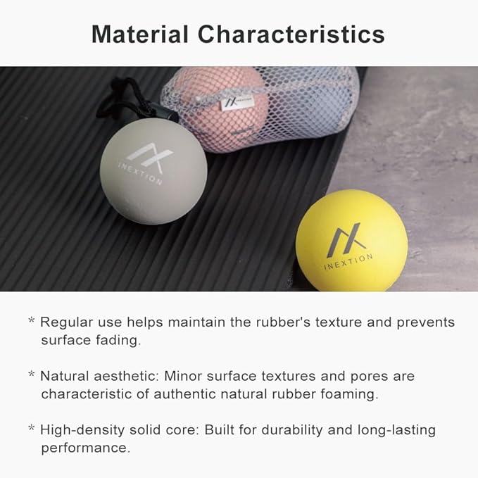 Therapy Massage Balls (2-Pack), High-Density Fascia Balls for Targeted Muscle Relaxation & Daily Recovery - 50D & 65D Hardness Options (Tranquil Blue + Dawn Yellow (65D+50D))