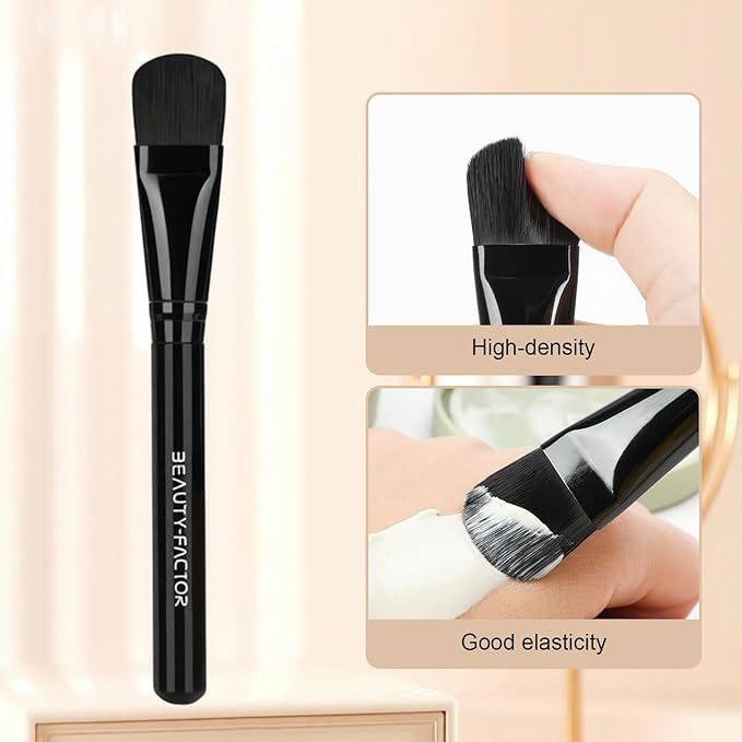 Facial Mask Application Tool for Even Coverage, Face Mask Brush Applicator Tools | Soft Hair | Facial Tool | Easy to Clean | All Skin Types for Mixed Clay Mask, Mud, DIY Gels, Charcoal(Black)