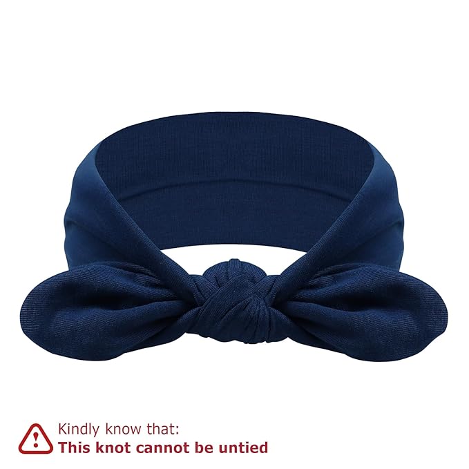 DRESHOW 4 Pack Headbands for Women Bow Knotted Hair Band Facial Cloth Rabbit Ears Running Sport Elastic Hair Wrap