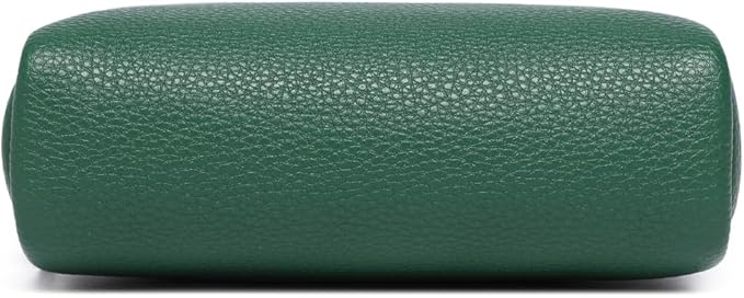 Makeup Bag Large Capacity Women's Classic Black Wash Bag Adjustable Partition Wash Brush and Cosmetic Carrying Bag (PU/Forest Green)