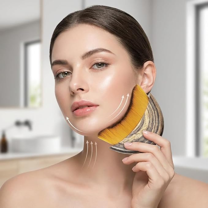 2026 New Lymphatic Contour Face Brush,Contour Face Brush,Lymphatic Drainage Massager,Ergonomically Designed,Fit The Skin Precisely,for Chin & Jawline Sculpting (1 Pcs)