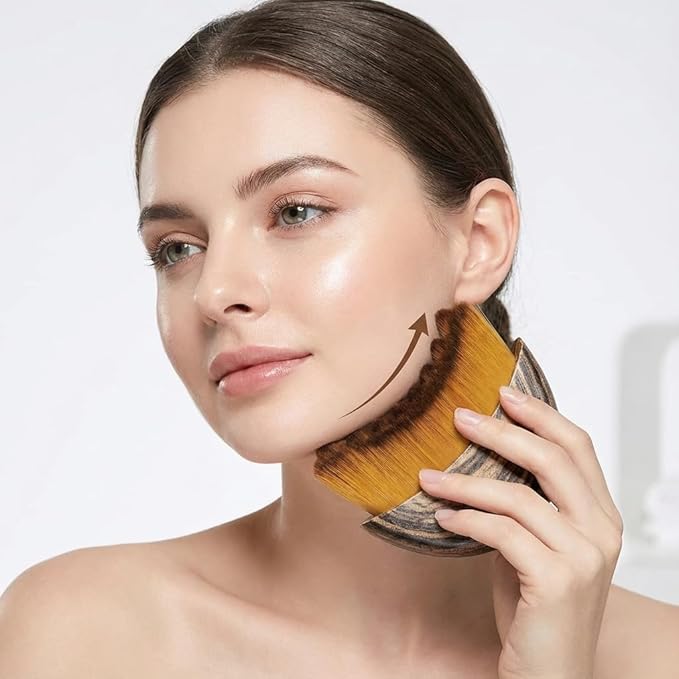 2026 New Lymphatic Contour Face Brush,Contour Face Brush,Lymphatic Drainage Massager,Ergonomically Designed,Fit The Skin Precisely,for Chin & Jawline Sculpting (2 Pcs)