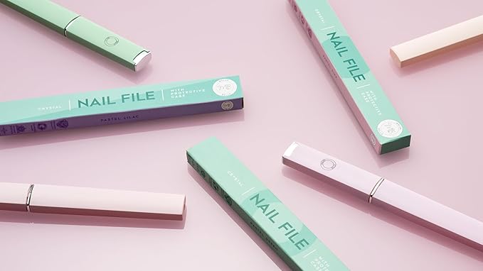 Malva Belle Best Crystal Glass Nail File for Women - File & Travel Case Set - Heavy Duty for Natural Nails, Gel - Professional Nail Shaper – Nail Care Essentials - Pastel Green 2mm
