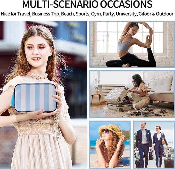 Makeup Bag Travel Cosmetic Bag Organizer Tassel Toiletry Bag Large Canvas Zipper Pouch Mahjong Tile Bag