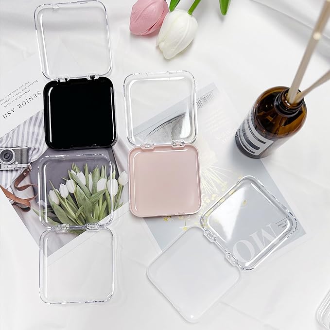 12pcs Press on Nail Storage Box with 60 Pcs Adhesive Double Sided Tape Acrylic Nail Display Box Artificial False Nail Box Organizer Fake Nail Case Transparent Nail Packaging Boxes for Nail Salon