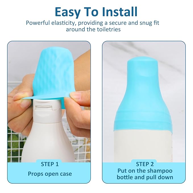 20 Pack Travel Essentials Accessories Silicone Bottle Covers, Cruise Essentials, Beach Vacation Essentials for Women Men, Elastic Sleeves for Leak Proofing, Fit Travel Size Bottles Toiletries
