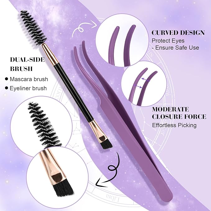 B&Q Wispy Lash Clusters Kit B42, DIY Lash Extension Kit 156PCS Eyelash Extension Kit, Soft Natural Lash Clusters 8-18MIX D Curl Lash cluster, Thin Black Band Cluster Eyelash Extensions (B42 Set)