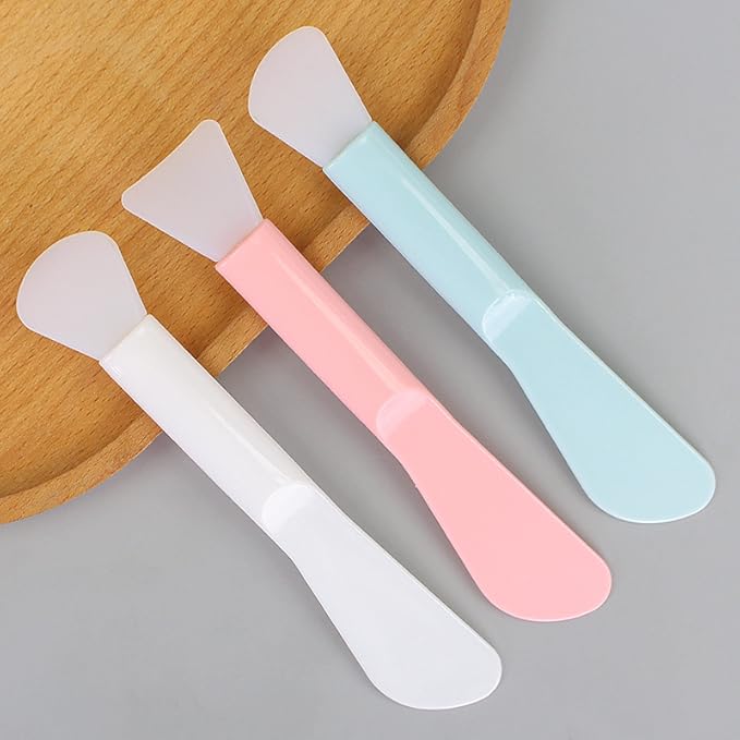 6 Pack Soft Silicone Facial Mask Applicator, Reusable Makeup Face Mask Brush Spatula, Plastic Beauty Cosmetic Scooper Tools for Clay, Cream, Gel, Mud, DIY Mixing, Skincare, Sampling, Waxing