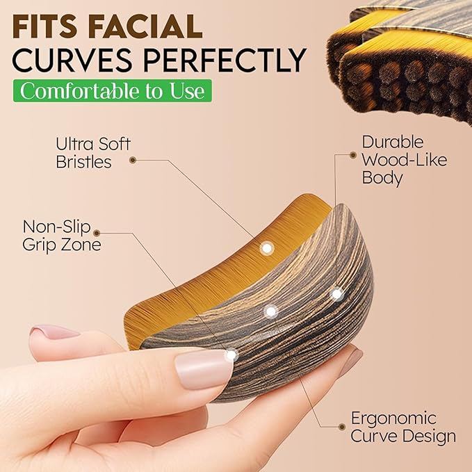 Lymphatic Contour Face Brush,Dry Lymphatic Contour Face Brush Soft Set,Lymphatic Drainage Massager for Face,Chin & Neck Relaxation,PortableBeauty Tool with Travel Case.(1PCS)