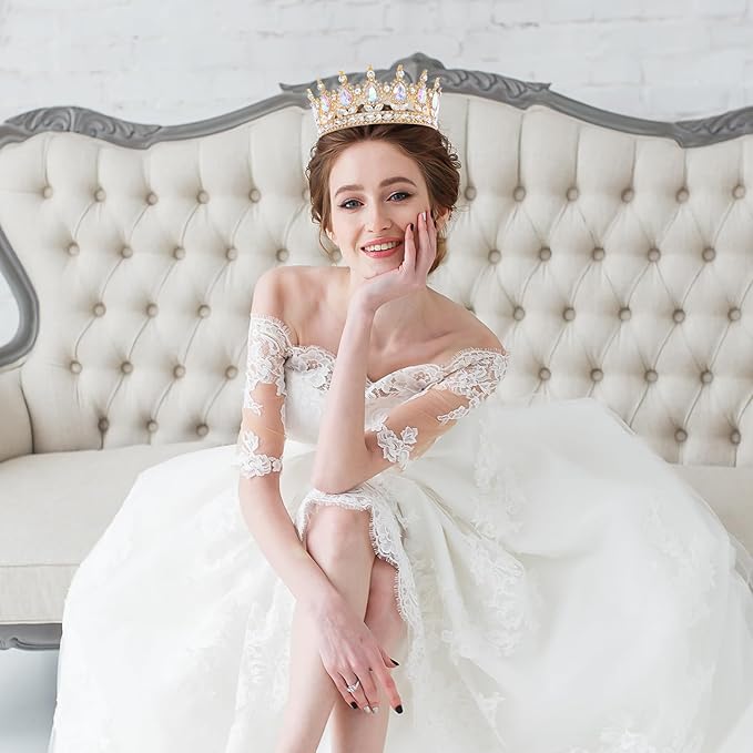 Queen Crown for Women Crystal Tiara for Women Rhinestone Wedding Headband for Bride Hair Accessories for Costume Birthday Party Prom Gifts