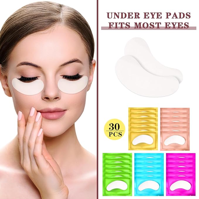 232 Pcs Lash Lift kit, 50 Lash Lift Rods Silicone Eyelash Pads 2 Eyelash Separator Tool with Separation Comb 100 Micro Swabs 50 Crystal Mascara Brushes 30 Pairs Eye Pads (Multicolored)