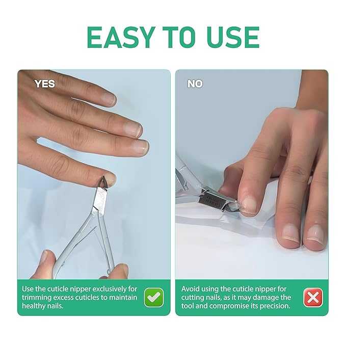 Professional Cuticle Trimmer Nail Cuticle Cutter Stainless Steel Cuticle Nippers with Sharp Blades of Cuticle Remover Clippers Manicure Tools Double Spring for Nail Care Pedicure Nail Tools (Gray)