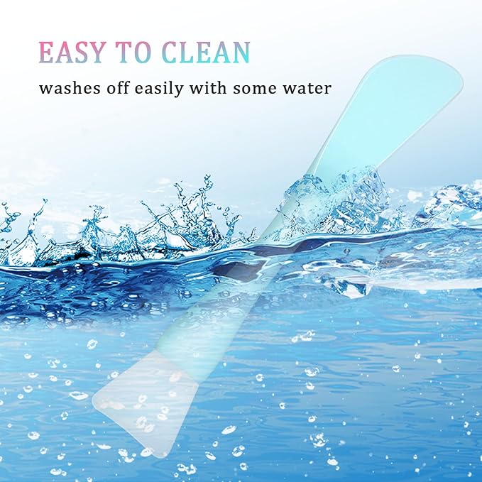 Silicone Facial Mask Applicator, 4 Pcs Reusable Double-End Face Mask Brush Washable Beauty Spatula Comestic Tools for Clay, Cream, Gel, and Mud Facial Masks, Soft Smoothing and Detachable