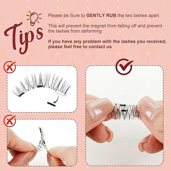 Higu clace Magnetic Eyelashes with Applicator Soft Magnetic Lashes Natural Look Wispy Magnet Lashes Easy to Wear and Remove (DJCX-H04)