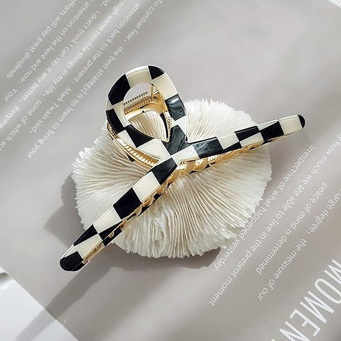 Big Butterfly Hair Claw Clips - Acetate & Metal 4.7" Large Hair Accessories for Women & Girls - 3 Pcs
