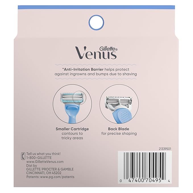 Gillette Venus Intimate Grooming Razors for Women, 6 Razor Blade Refills, Bikini Razors for Women,(Pack of 2)