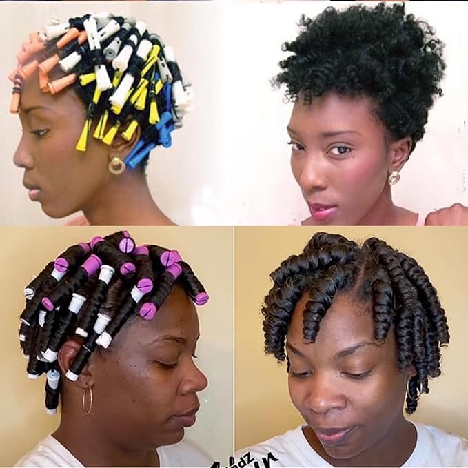 60 Pcs Hair Perm Rods Set 6 Sizes Perm Rods For Long Short Hair,Plastic Cold Wave Rollers For Hairdressing Hair Styling Tools
