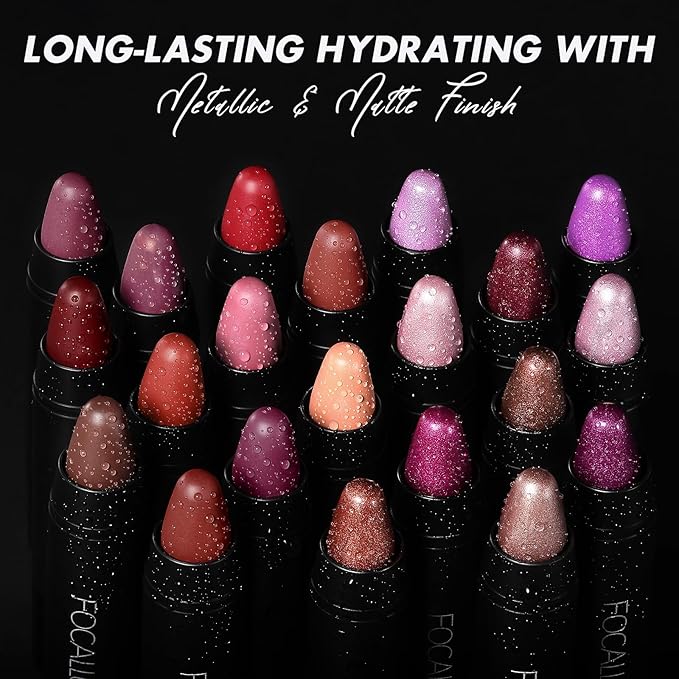 FOCALLURE Ultra Chic Lipstick,Rich Vitamin E Lip Crayon,Lightweight Color without Drying or Fading,Long Lasting Waterproof Lips Makeup,DARE YOU