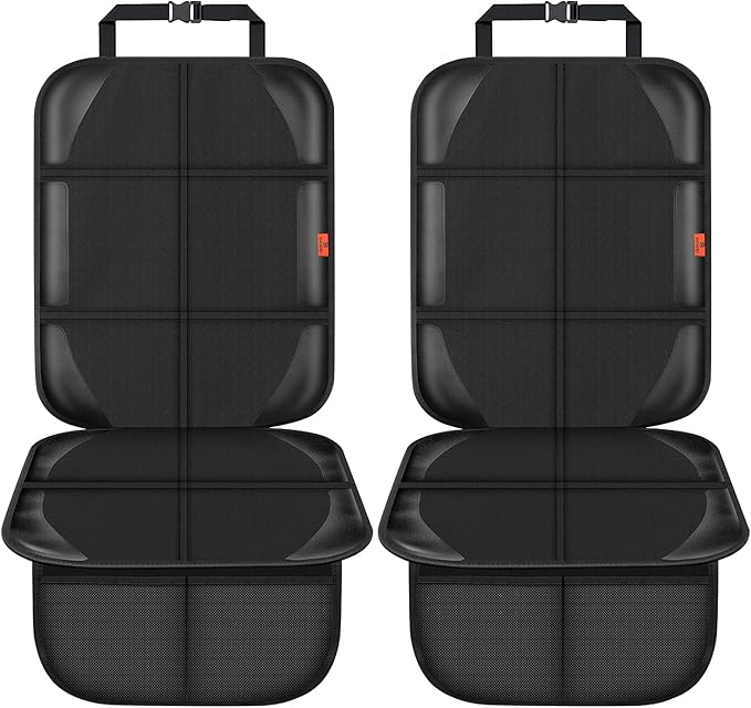 Car Seat Protector,Auto Car Seat Protectors Baby Carseat Waterproof Durable 600D Fabric for Child Baby Car Seat Mat Vehicle Pet Cover 2 Storage Pockets (1 Pack)