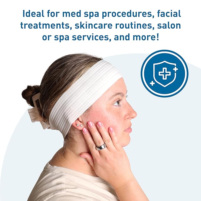 BodyMed Disposable Medical & Spa Headbands - 200 Count, Easy Closure for One-Time Use in Clinical & Spa Setting