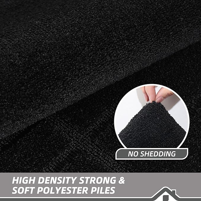 BEQHAUSE Door Mat 32" x 48", Non-Slip Door Mats Indoor Entryway Rugs Washable Low-Profile Absorbent and Stain Resist Floor Mats, Dog Door Mat for Front Back Door, Mud Wet Shoes & Paws, Black