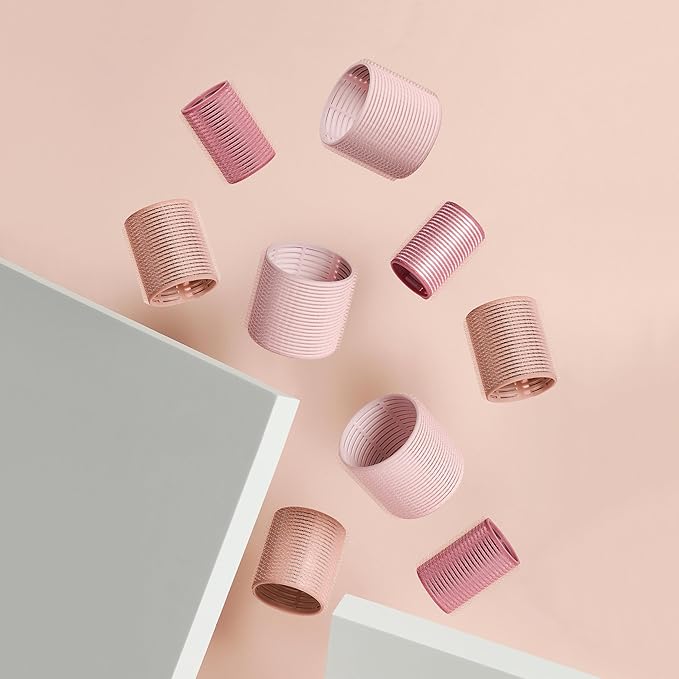 The Hair Edit Ceramic Core Hair Rollers for Salon-Quality Volume Professional Grade Thermal Rollers, Heat or No-Heat Styling, Soft Waves & Bouncy Blowouts, Root Lift, Long-Lasting Shine 9 Pack