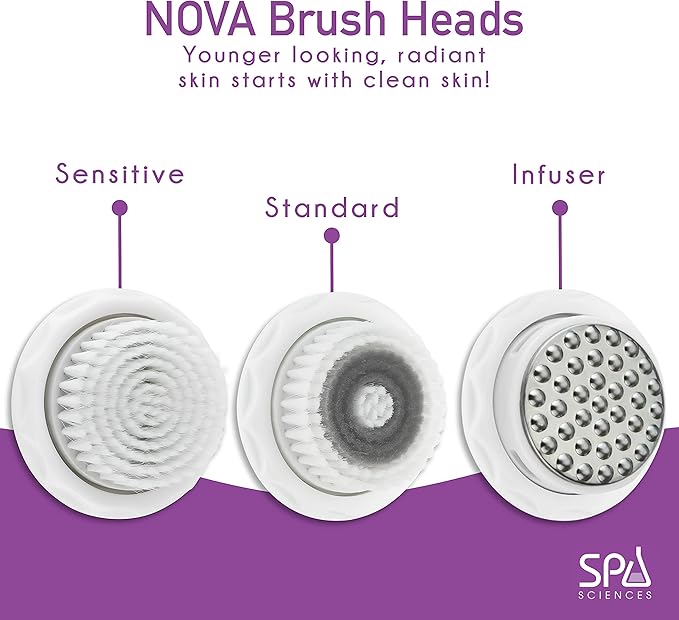 SPA SCIENCES NOVA Skin Cleansing Replacement Brush Head - Sensitive Brush