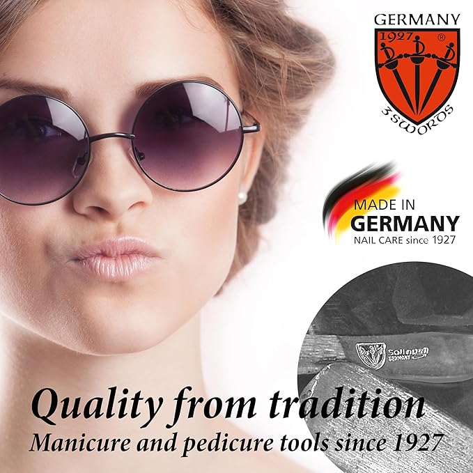 3 Swords Germany - Brand Quality Cuticle Knife Trimmer Remover Cutter (DELIVERY 2 Pieces) Manicure Pedicure Grooming for Professional Finger & Toe Nail Care by 3 Swords, Made in Solingen Germany