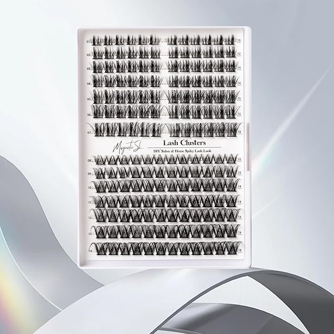 Lash Clusters 168pcs Manga Lash Extension 10-18mm Cluster Eyelash Extensions Natural Band Lash Individual Lashes -M37+M38(Fairy+Natural)