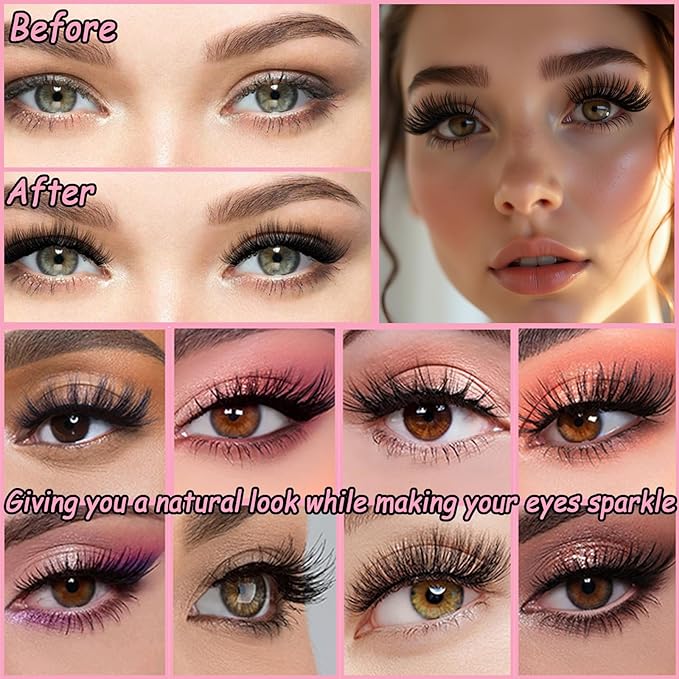 Lash Clusters Kit, 640 Pcs Eyelashes Clusters Extensions Kit 9-16mm Individual Lashes D Curl Fluffy Wispy False Eyelashes Thin Band, with Bond Seal Remover Tweezers Brush DIY (40D+50D Kit 9-16mm)