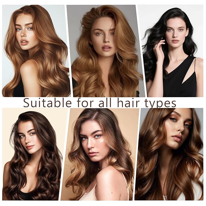 Curling Tie New Hair Curlers to Sleep in, Heatless Curls Overnight Headband, Soft Ribbon Wrap for Long Hair, Perfect Natural Curls Bouncy Curly Hairstyle Hair Suitable for All Hairs Types(Brown)