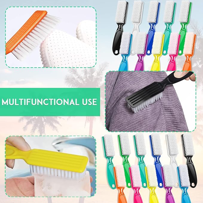 24 Pcs Handle Grip Nail Brush, NICEMOVIC Hand Fingernail Cleaner Brush Manicure Tools Scrub Cleaning Brushes Kit, Use for Toe and Nail Cleaning (Bright Colors) Cleaning(Bright Colors)