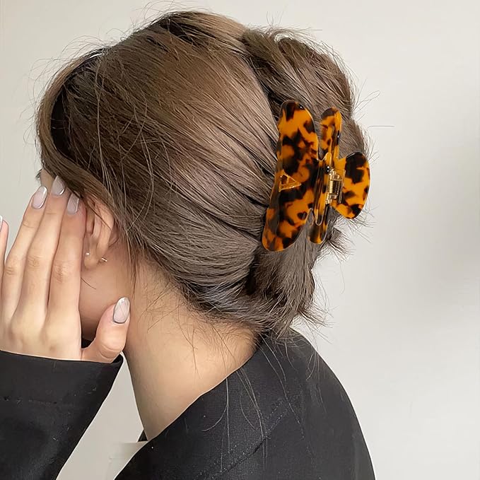 Initial Cute Hair Clips - Tortoise Shell Letter Elegant Hair Claw Clips, Glitter Claw Clips Durable Hair Clips, Wedding Gift, Bridesmaid Gifts, Birthday Gifts, Christmas Gift, Letter S
