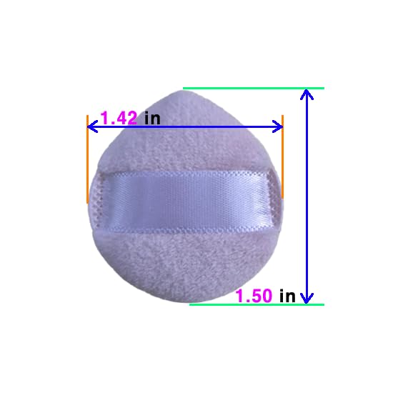 FADETTE Soft Microfiber Mini Powder Puff 12 Pcs - 1.5in Diameter x 1.42in Diameter Powder Pact Puff & Halo Glow Pinkie Puffs, Finger-sized, Small Puff For Applying Loose & Pressed Powders (pink)