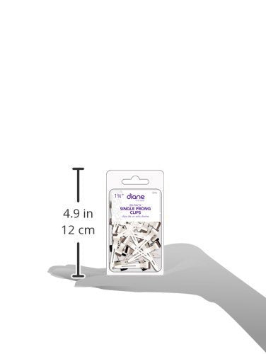 Diane Single Prong Hair Styling Clips for Pin Curls, Securing Rollers, Holding Hair in Place, Rust-Proof, 1.75 Inches, 80 Count Pack