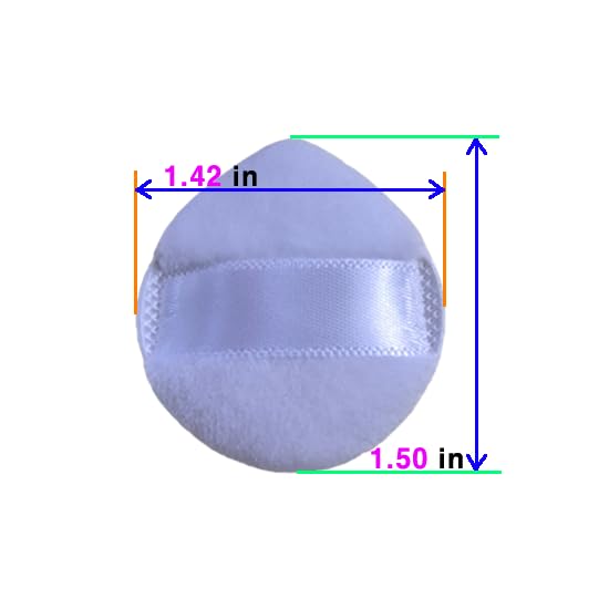 FADETTE Soft Microfiber Mini Powder Puff 12 Pcs - 1.5in Diameter x 1.42in Diameter Powder Pact Puff & Halo Glow Pinkie Puffs, Finger-sized, Small Puff For Applying Loose & Pressed Powders (white)