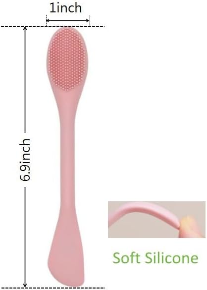 Silicone Cleansing Brush 2pcs(Purple),Mask Applicator and Skincare for Pore Cleansing，Exfoliating Face Scrubber,Makeup Removal Brush