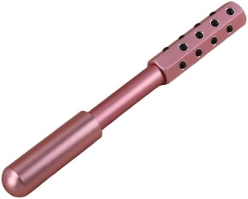 Betypura 24-Stone Facial Roller - Cooling Face & Neck Massager Tool for Skin Rejuvenation | 360° Contouring with Germanium Stones & Aircraft Aluminum | Portable 7.6" Beauty Roller - Pink