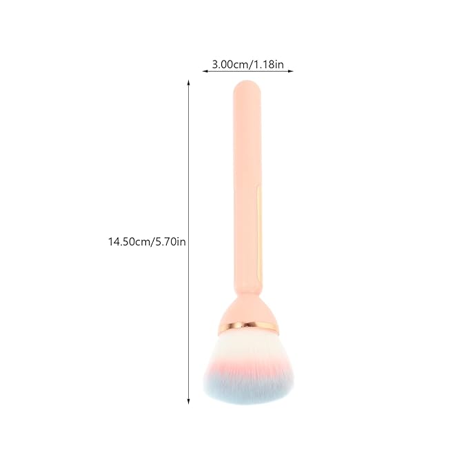 Nail Dust Brush Portable Makeup Brush for Loose Powder and Blush with Soft Handle Compact Size for Nail Art and Makeup Application