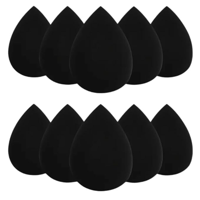 10 Pack Makeup Sponges for Foundation Blending Reusable Beauty Applicators for Liquid Cream & Powder Water Drop Design Latex Free and Fragrance Free